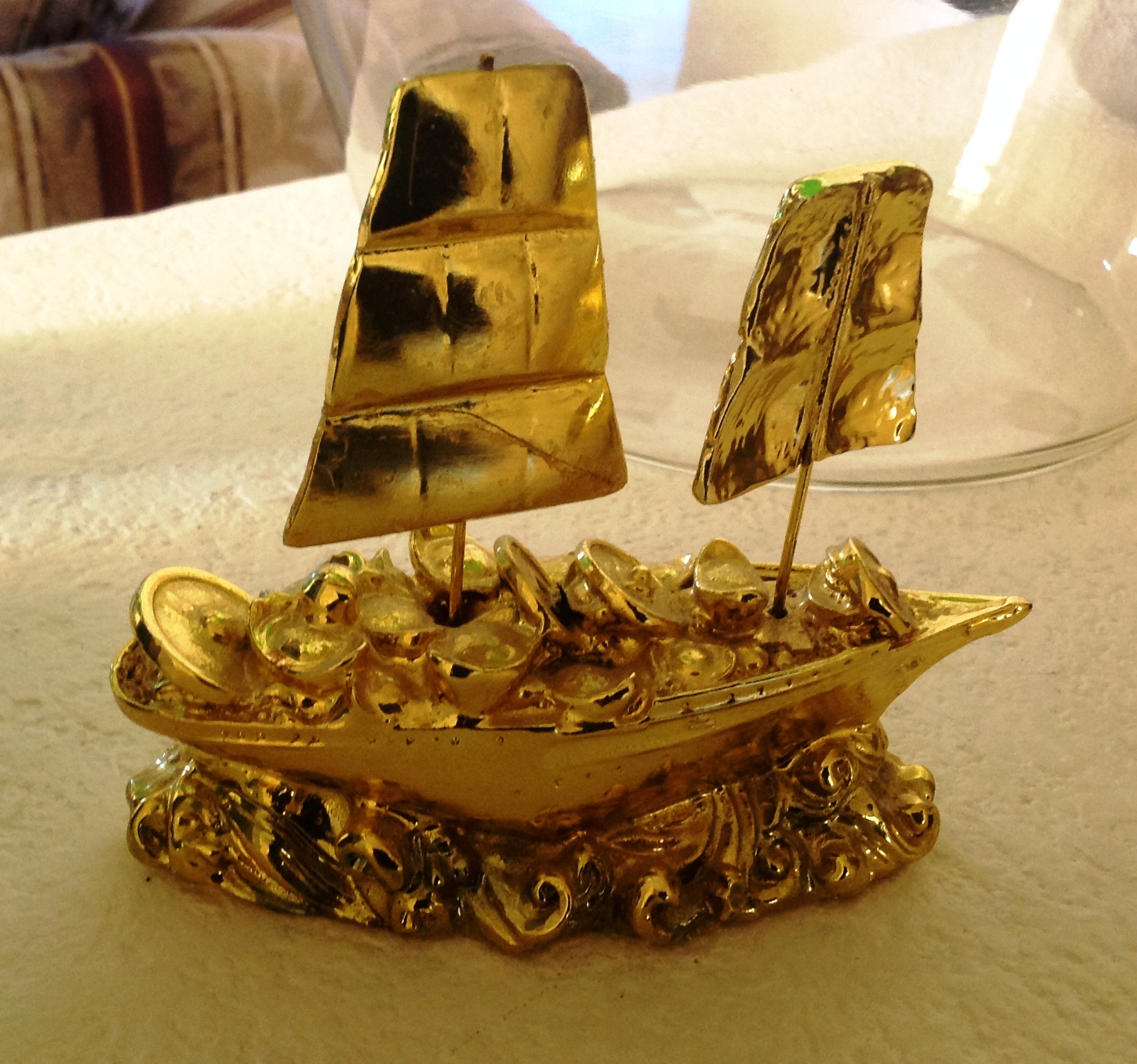 Beautiful Gold Plated Ship